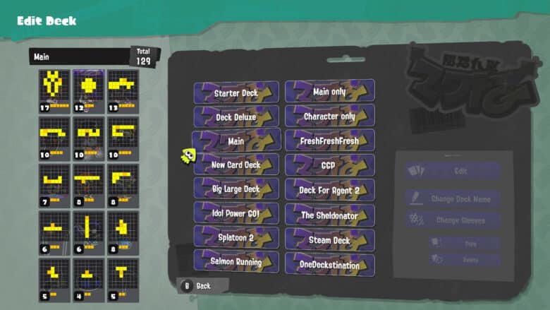 The Deck Building Menu