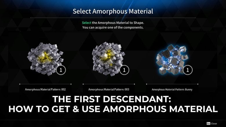 the first descendant amorphous material