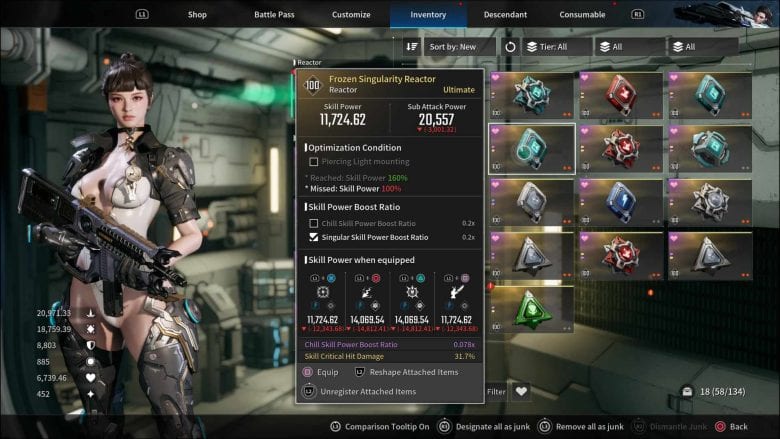 Frozen Singularity Reactor for Hailey. Image courtesy of user Francisco Costa from The First Descendant United Facebook Group.