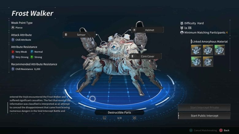 Frost Walker Boss Interface.