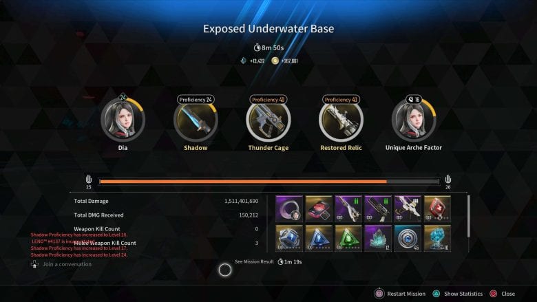 Exposed Underwater Base run with Dia.