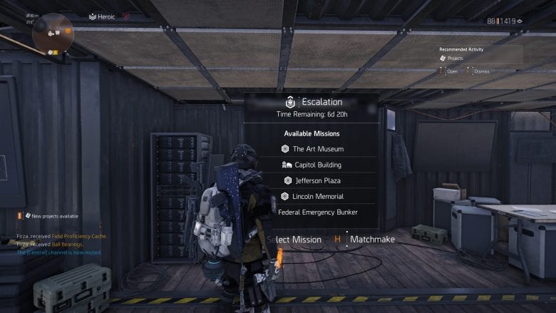 Escalation Mission Interface