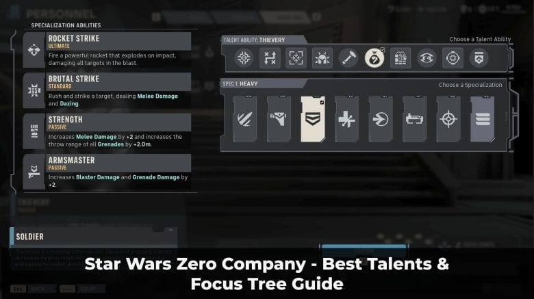 Star Wars Zero Company - Best Talents &amp; Focus Tree Guide