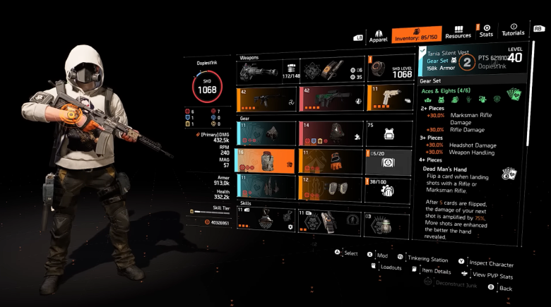 Buffed Aces & Eights Gear Set