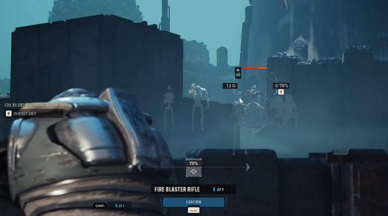 Firing Blaster Rifle