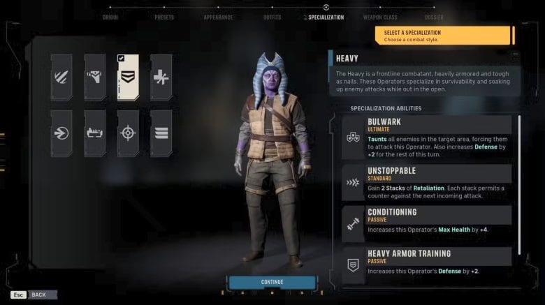 Heavy Specialization