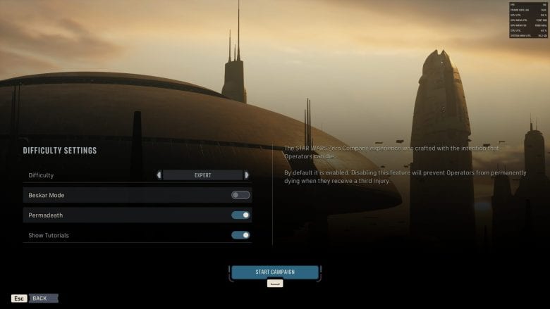 Permadeath Setting