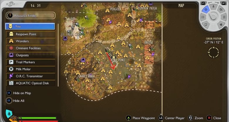 Pond Moss Location