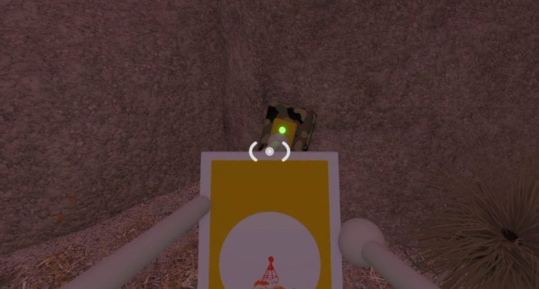 Pressing the hidden button
