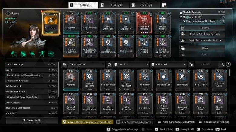 Raven Nightfall Build