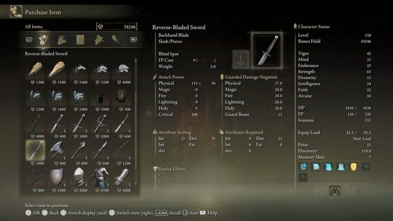 Reverse-Bkaded Sword from Twin Maiden Husks