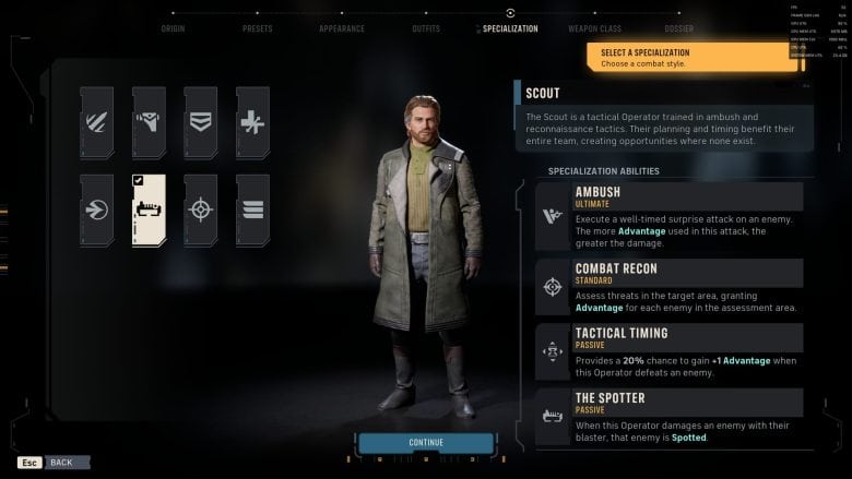 Scout Specialization