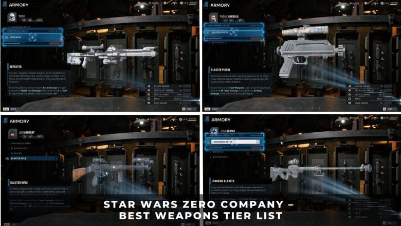 Star Wars Zero Company – Best Weapons Tier List