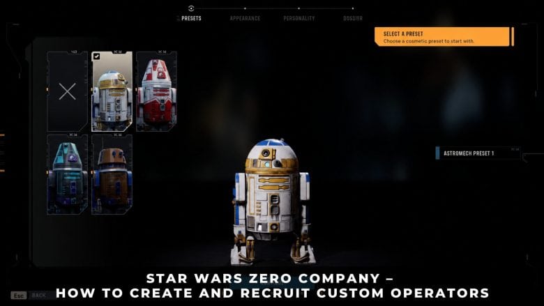 Star Wars Zero Company &ndash; How to Create and Recruit Custom Operators