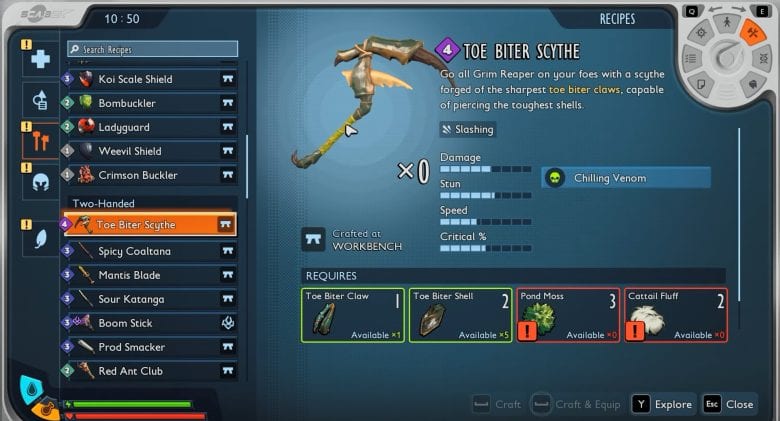 Toe Biter Scythe Weapon
