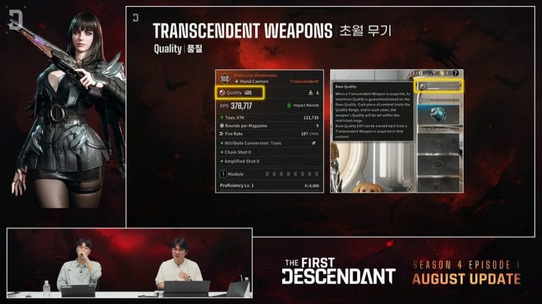 Transcendent Weapon Quality