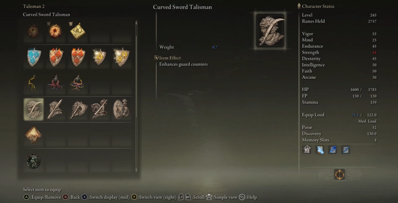 Curved Sword Talisman
