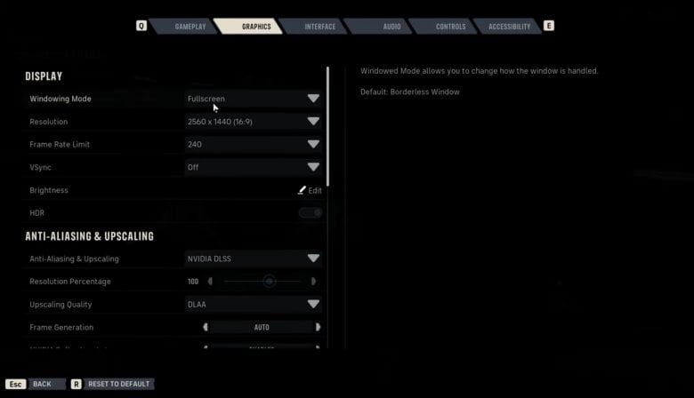 Display Settings in Star Wars Zero Company