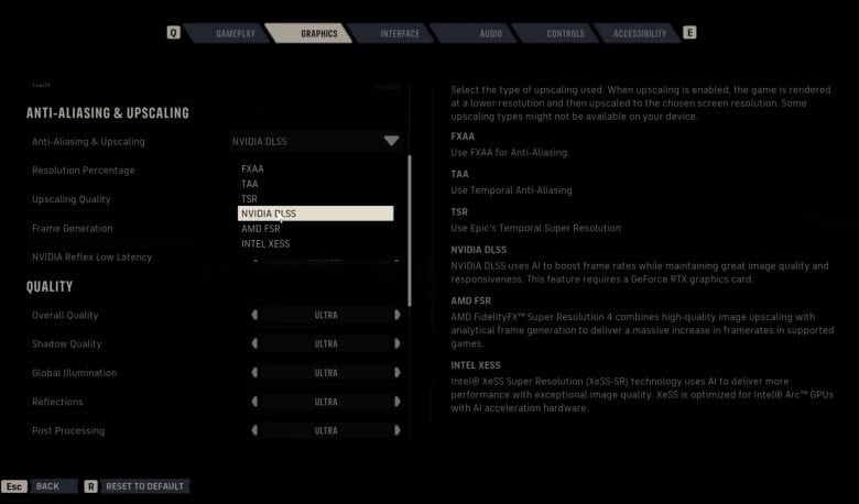 Upscaling Settings in Star Wars Zero Company